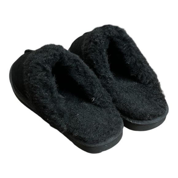 Bearpaws Paws Women's Black Leather Mackenzie Suede Scuff Slipper Size 11 - Picture 7 of 10